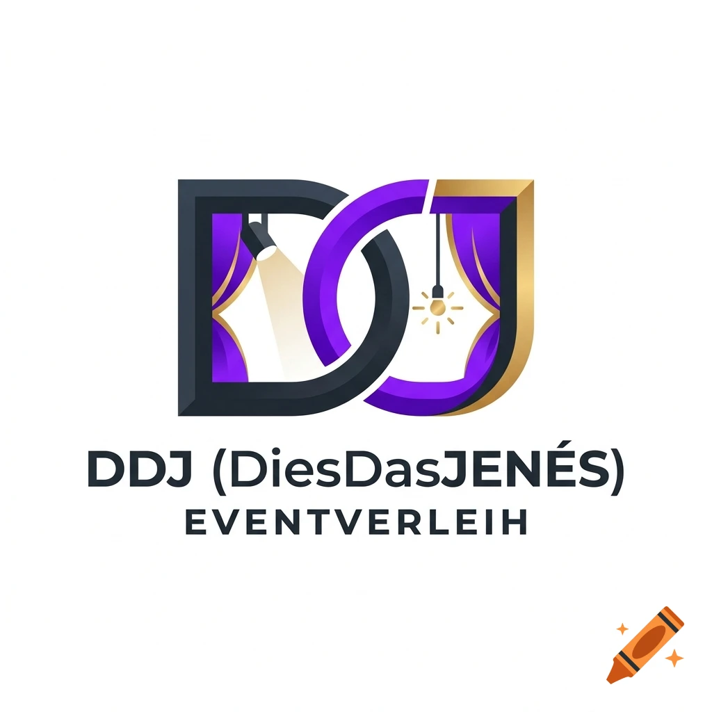 A stylized purple and black monogram logo featuring the letters D and D, with integrated spotlight and lightbulb graphic, and text below.