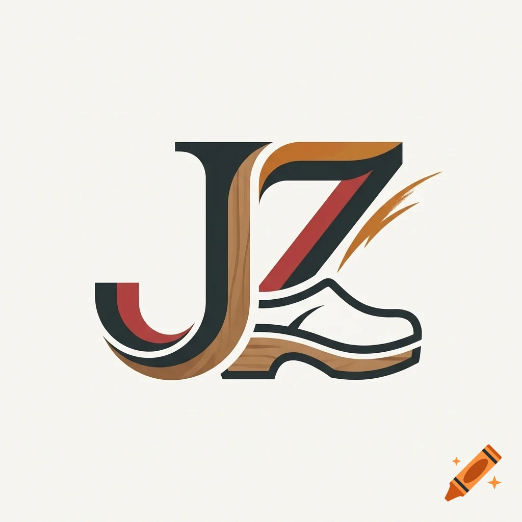 A stylized vector logo combining the letters J and Z with a clog shoe graphic on a plain background.