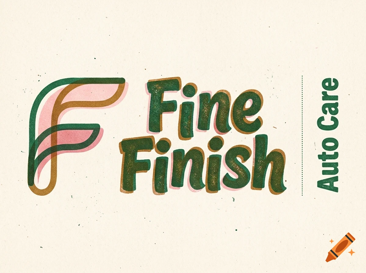 A logo design with the text 'Fine Finish Auto Care' and an abstract letter F icon.