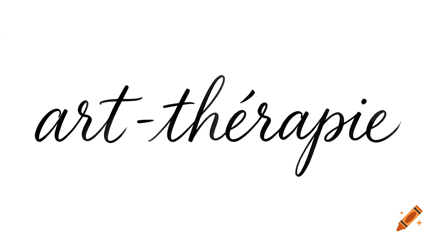 Black cursive script reading 'art-thérapie' on a clean white background.