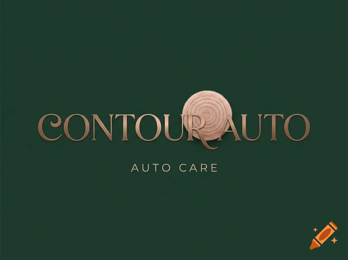 A logo for Contour Auto with the text Contour Auto and Auto Care on a dark green background.