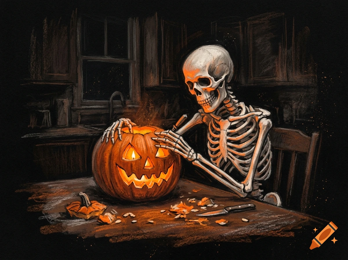 Halloween+ripper+drawing created on Craiyon