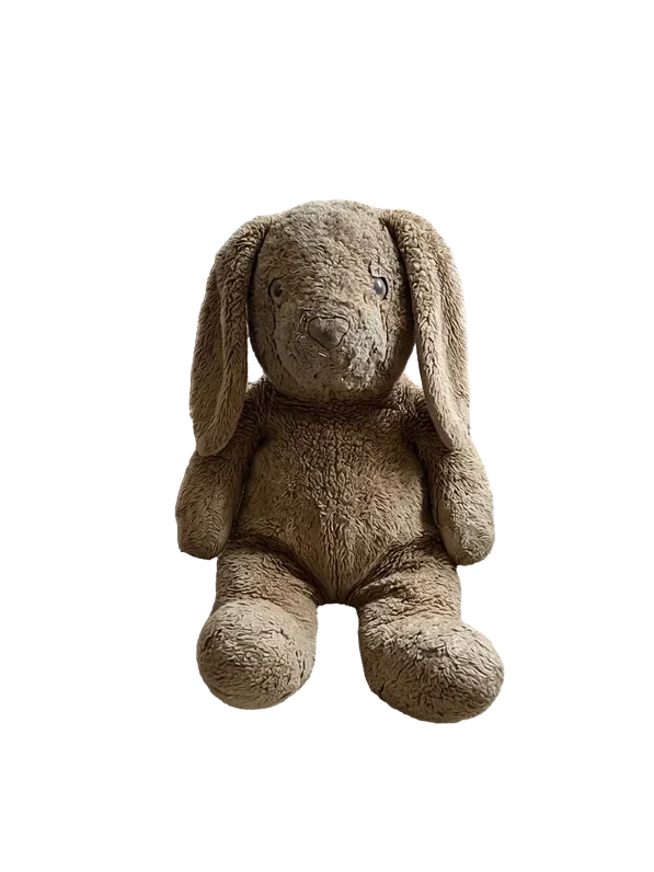 Background removed: Worn plush fur