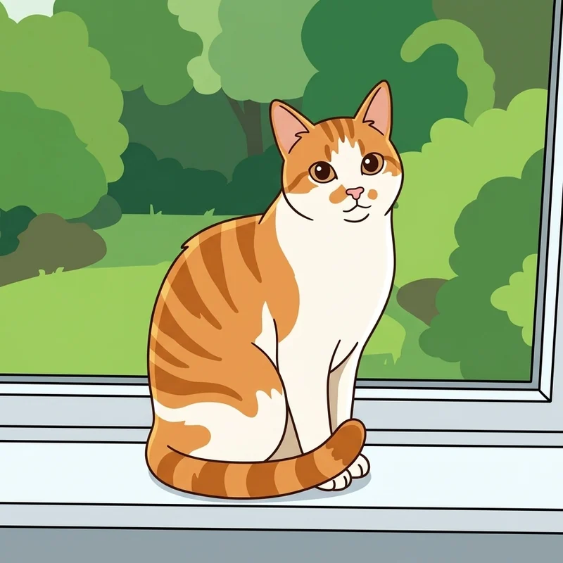 Meine Katze als Cartoon