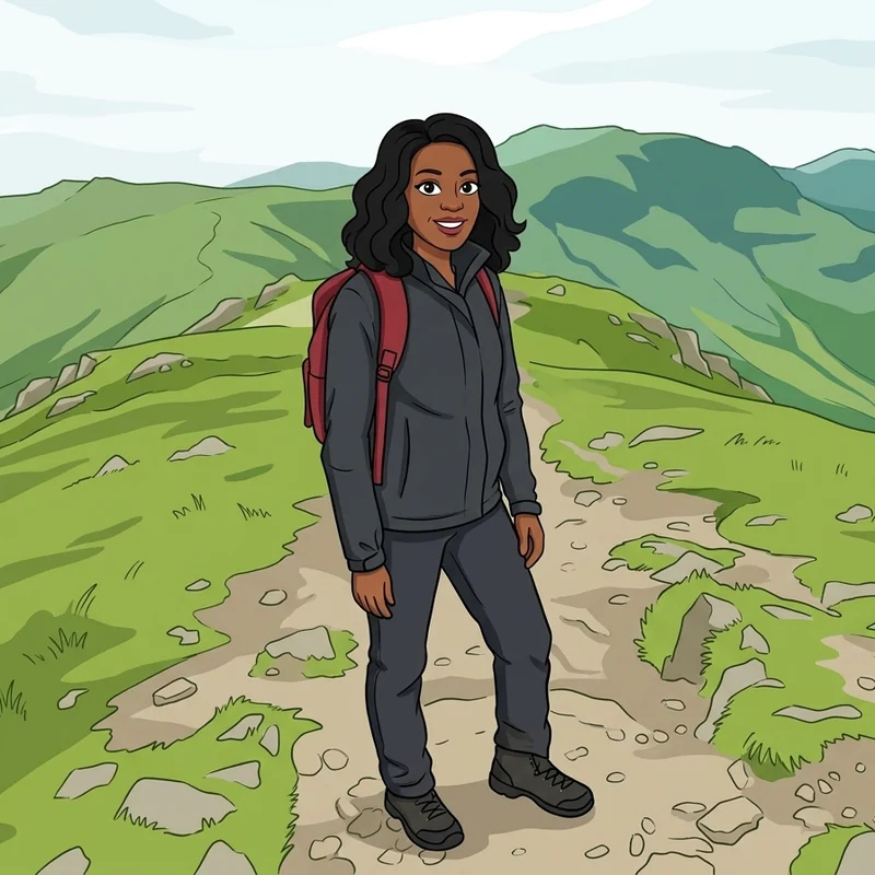Meine Wanderung als Cartoon