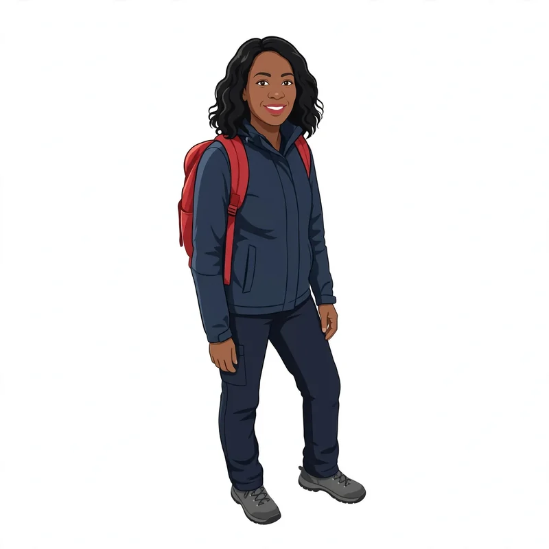 Un clipart de moi en randonnée