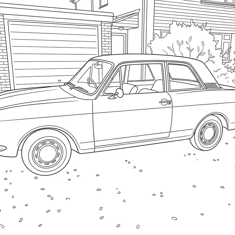 Fais de cette voiture un coloriage pour enfants
