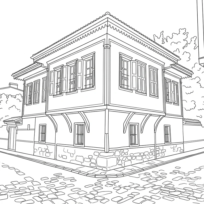 Notre maison en coloriage détaillé