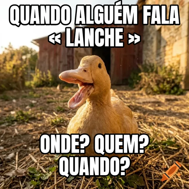 Quando alguém fala « lanche » / ONDE? QUEM? QUANDO? – Pato bege na hora dourada