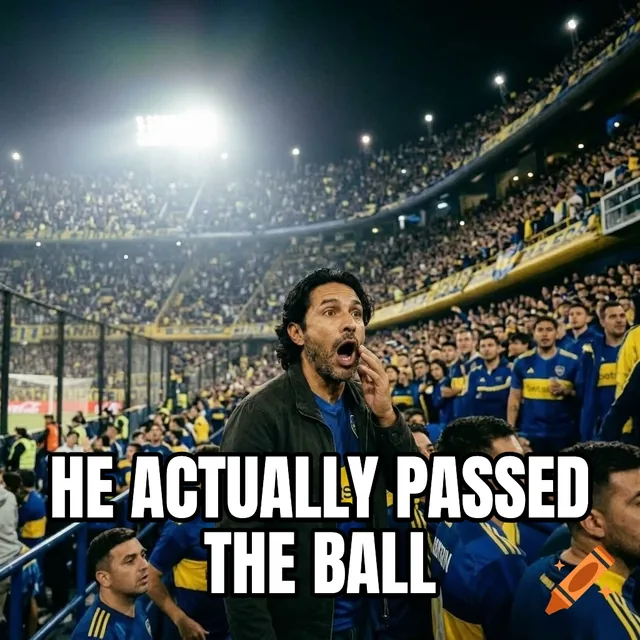 He actually passed the ball – Shocked Man in Crowded Stadium