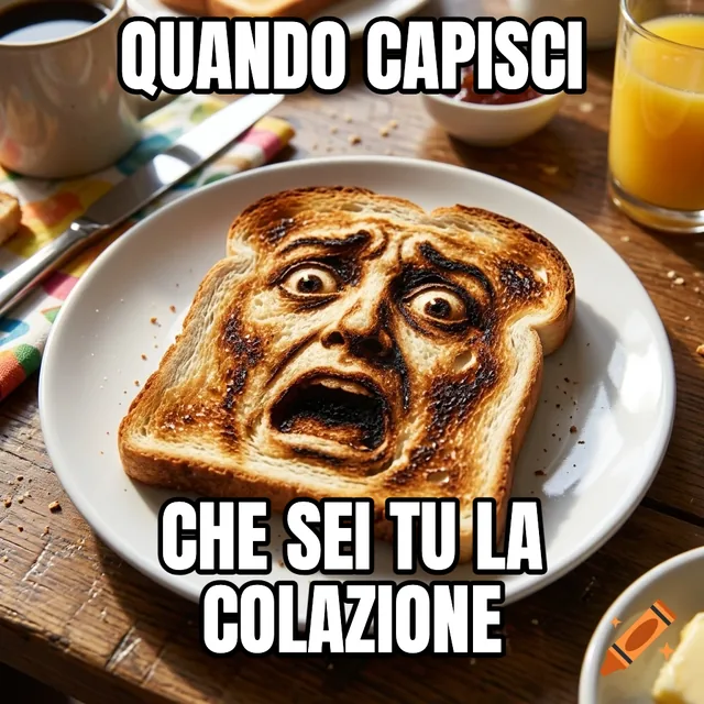 Quando capisci / Che sei tu la colazione – Pane tostato spaventato a colazione
