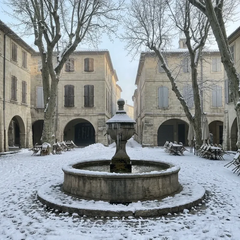 Mach daraus einen verschneiten Wintermorgen