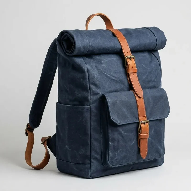 Mach aus dieser Skizze ein Produktfoto des Rucksacks